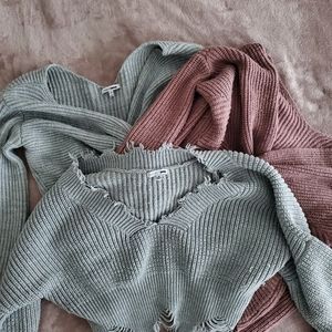 Fashion Nova Crop top sweater bundle